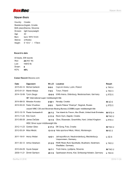 BoxRec - Stjepan Bozic - Sports