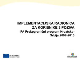 implementacijska radionica za korisnike 3.poziva