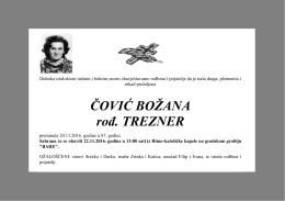 ČOVIĆ BOŽANA rođ. TREZNER