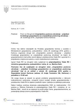 Poziv na okrugl... - Hrvatska gospodarska komora