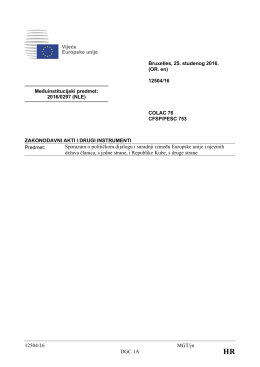 12504/16 MGT/jn DGC 1A Sporazum o političkom dijalogu i suradnji