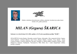MILAN (Grgura) &Scaron;KARICA