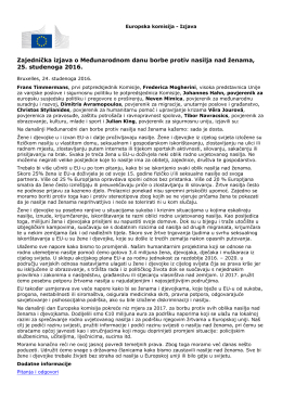 Zajednička izjava o Međunarodnom danu borbe protiv