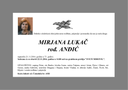 MIRJANA LUKAČ rođ. ANĐIĆ