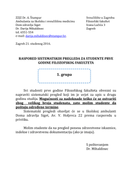 Poziv doktorice - Filozofski fakultet