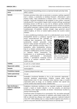 Razvoj fotoelektrokatalitičkog senzora za mjerenje kemijske