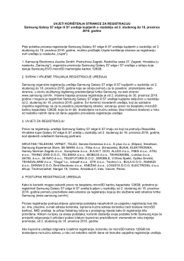 uvjeti kori&scaron;tenja