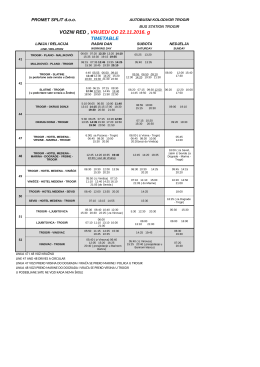 TIMETABLE VOZNI RED , VRIJEDI OD 22.11.2016. g