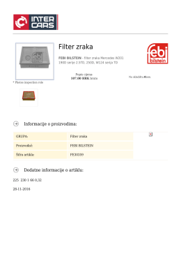 Filter zraka - Inter Cars Croatia