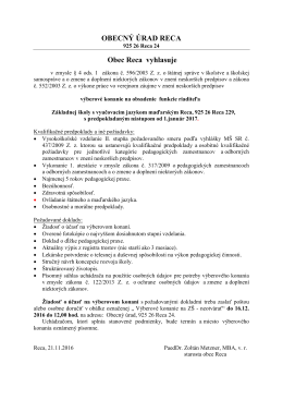 Výberové konanie na riaditeľa základnej školy s