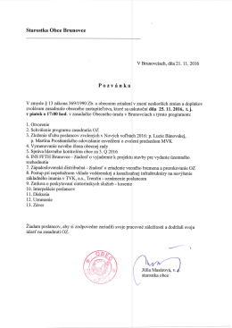 Pozvinka - Obec Brunovce