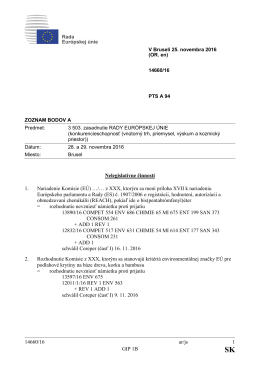 14660/16 ar/js 1 GIP 1B Nelegislatívne činnosti 1. Nariadenie Komisie