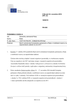 14636/16 kbu/MDS/jnk 1 DG G 2A 1. Komisia 17. októbra 2016