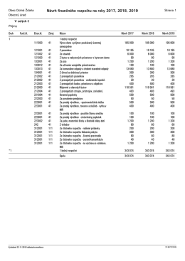 Navrh rozpoctu 2017-2019