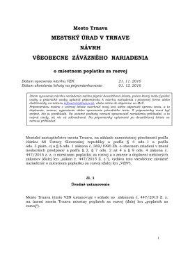 mestsk&yacute; &uacute;rad v trnave n&aacute;vrh v&scaron;eobecne z&aacute;v&auml;zn&eacute;ho