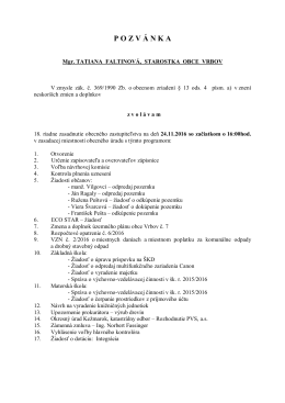 Pozvánka na 18. zasadnutie