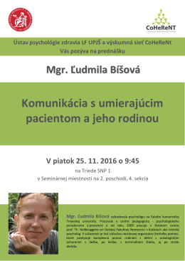 Komunikácia s umierajúcim pacientom a jeho rodinou