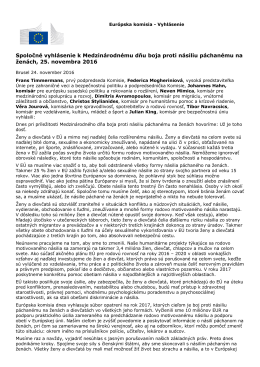 Spoločné vyhlásenie k Medzinárodnému dňu boja proti