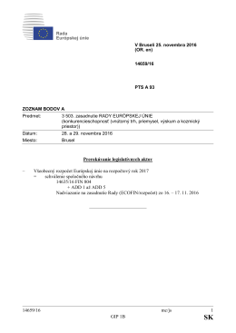 14659/16 mc/js 1 GIP 1B Prerokúvanie legislatívnych aktov