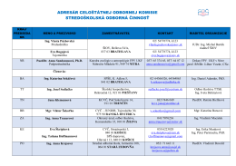 Adresár Celoštátnej odbornej komisie