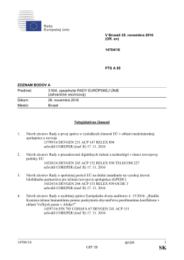 14704/16 pp/jnk 1 GIP 1B Nelegislatívne činnosti 1. Návrh záverov