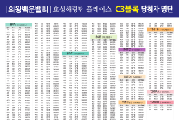 C3블록 당첨자 명단