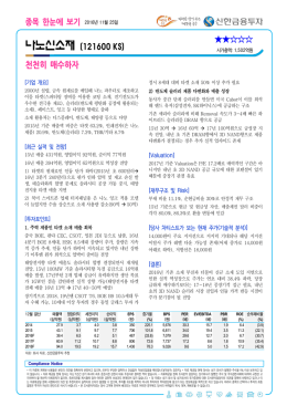 나노신소재 - 신한금융투자