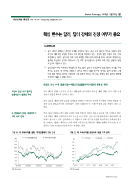 핵심 변수는 달러, 달러 강세의 진정 여부가 중요