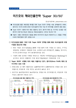 미즈호의 해외진출전략 `Super 30/50`