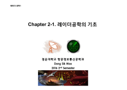 Chapter 2-1. 레이더공학의 기초