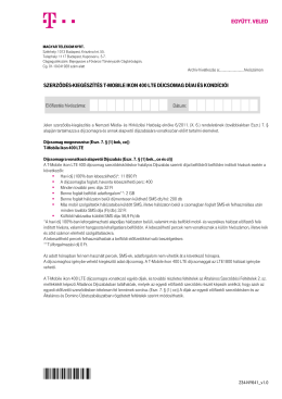 szerződés-kiegészítés t-mobile ikon 400 lte díjcsomag