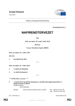HU HU NAPIRENDTERVEZET