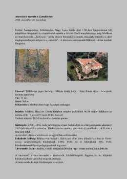 Aranyásók nyomán a Zemplénben 2016. december 10. (szombat