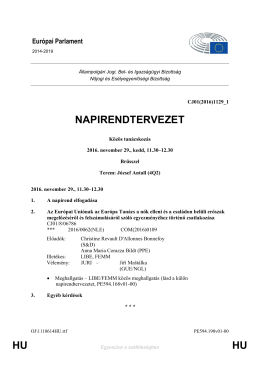 HU HU NAPIRENDTERVEZET