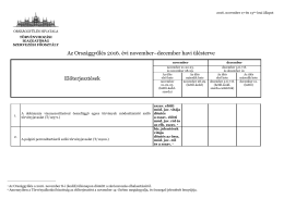 Az Orsz&aacute;ggyűl&eacute;s november havi &uuml;l&eacute;sterve