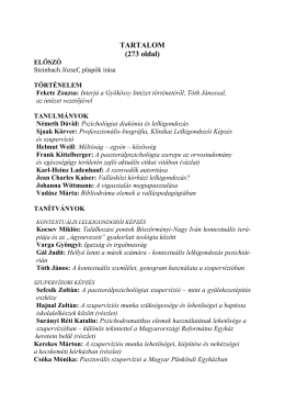 Tartalomjegyzék itt