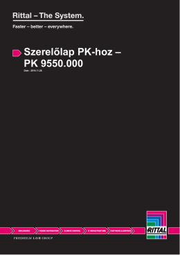 Szerelőlap PK-hoz &ndash; PK 9550.000