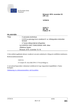 14720/16 ok/kk 1 DG F 2C A fent eml&iacute;tett jogalkot&aacute;si aktusra