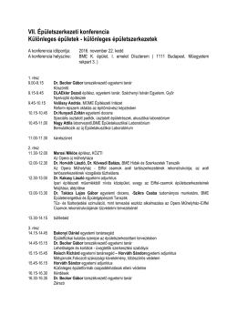 program - BME Épületszerkezettani Tanszék