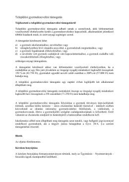 Települési gyermeknevelési támogatás