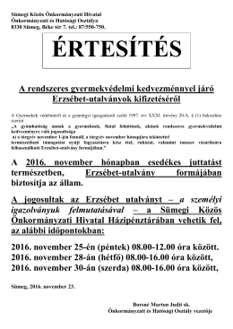 A rendszeres gyermekv&eacute;delmi kedvezm&eacute;nnyel j&aacute;r&oacute;