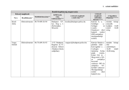 1. sz&aacute;m&uacute; mell&eacute;klet Rendőrkapit&aacute;nys&aacute;g megnevez&eacute;se
