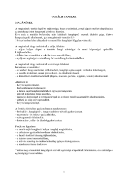 vokális tanszak - Aelia Sabina Alapfokú Művészetoktatási Intézmény
