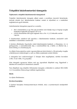 Települési lakásfenntartási támogatás