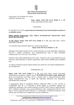 Fej&eacute;r Megyei Korm&aacute;nyhivatal Martonv&aacute;s&aacute;ri J&aacute;r&aacute;si Hivatala
