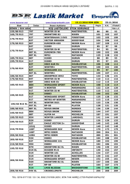 Fiyat ListesiİNDİR