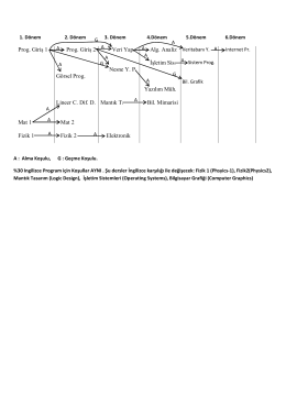 Prog. Giriş 1 Mat 1 Fizik 1 Prog. Giriş 2 Görsel Prog. Lineer C. Dif. D