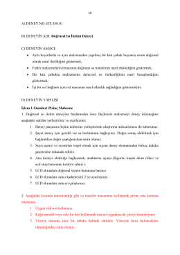 A) DENEY NO: HT-350-01 B) DENEYİN ADI: Doğrusal Isı İletimi