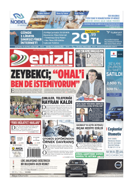 Denizli Gazetesi, 25 11 2016 tarihli baskısını g&ouml;r&uuml;nt&uuml;lemek i&ccedil;in