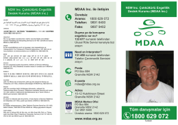 Tüm danışmalar için 1800 629 072